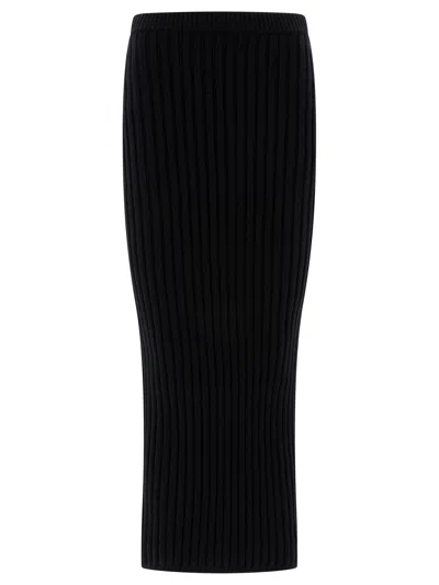 Max Mara Wool And Cashmere Knit Skirt Skirts Black