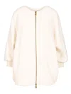 Max Mara Wool And Cashmere Knitted Jacket Jackets White In Neutral