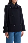 Max Mara Laveno Wool And Cashmere Over Trench Coat In Blue