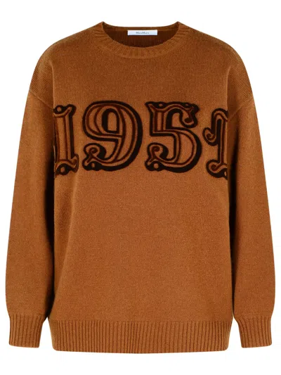 Max Mara Wool And Cashmere Lear Sweater In Brown