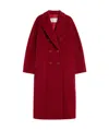 Max Mara Wool And Cashmere Long-sleeved Coat In Red