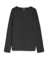 Max Mara Wool And Cashmere Long-sleeved Sweater With Round Neck In Black