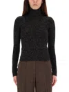Max Mara Azulene Wool And Cashmere Turtleneck Sweater In Black