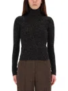 Max Mara Azulene Wool And Cashmere Turtleneck Sweater In Black