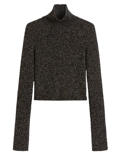 MAX MARA MAX MARA WOOL AND CASHMERE MOULINÉ TURTLENECK