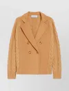 Max Mara Double-breasted Jacket With Textured Knit