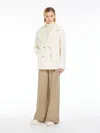 Max Mara Wool And Cashmere Pea Coat In Ivory