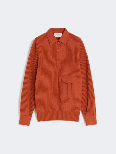 Max Mara Wool And Cashmere Pullover In Red