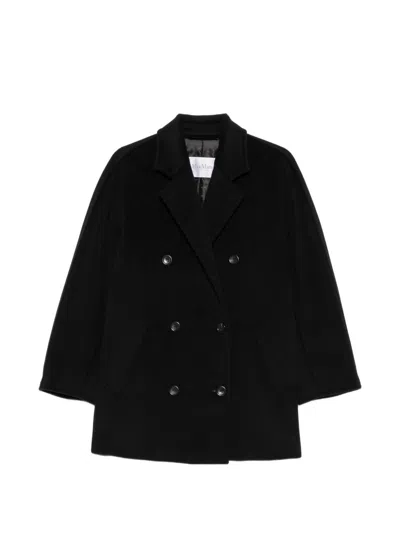 Max Mara Wool And Cashmere Short Coat In Black