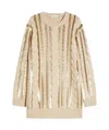 Max Mara Wool And Cashmere Short Dress In Nude