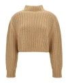 Max Mara Wool And Cashmere Short Sweater In Nude