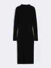 Max Mara Wool And Cashmere Slim-fit Dress In Black
