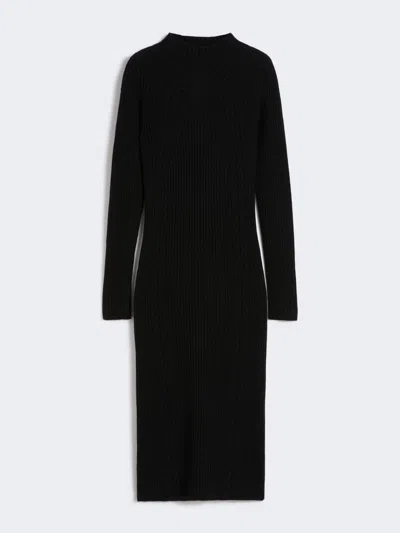 Max Mara Wool And Cashmere Slim-fit Dress In Black
