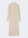 Max Mara Cashmere And Wool Fitted Midi Dress In Neutral