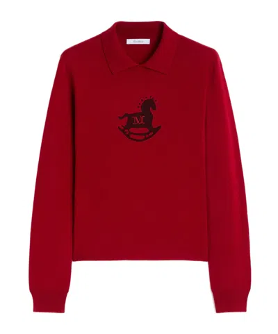 Max Mara Wool And Cashmere Slim Sweater In Red