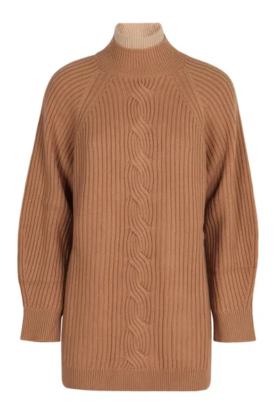Max Mara Wool And Cashmere Sweater In Brown