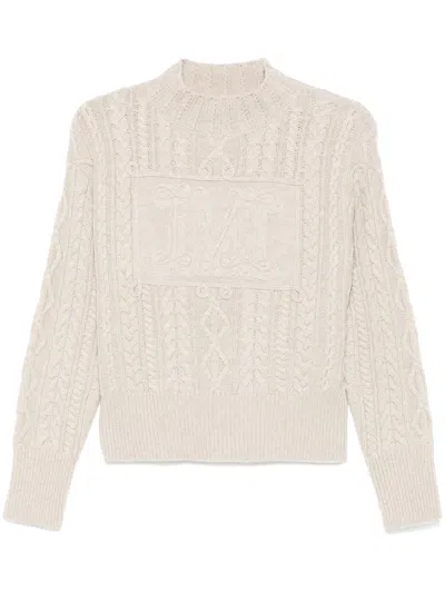 Max Mara Wool And Cashmere Sweater In Beige