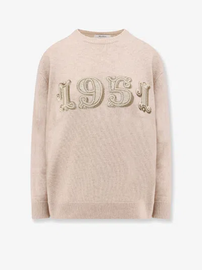 MAX MARA WOOL AND CASHMERE SWEATER WITH 1951 MOTIF