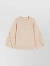 Max Mara Wool And Cashmere Sweater With Crossover Detail