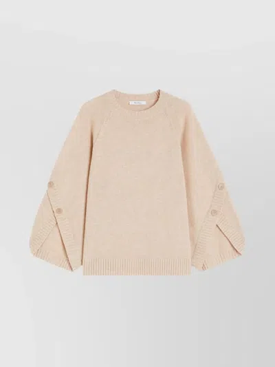 Max Mara Wool And Cashmere Sweater With Crossover Detail