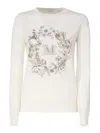 Max Mara Bari Wool Cashmere Sweater In White