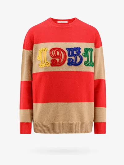 MAX MARA WOOL AND CASHMERE SWEATER WITH FLOCKED 1951 MOTIF