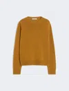 Max Mara Wool And Cashmere Sweater With Patch Detail In Gold