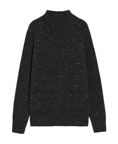 Max Mara Wool And Cashmere Sweaters In Dark Gray