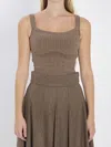 Max Mara Sleeveless Knitted Top In Brown