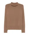 Max Mara Wool And Cashmere Turtleneck In Brown