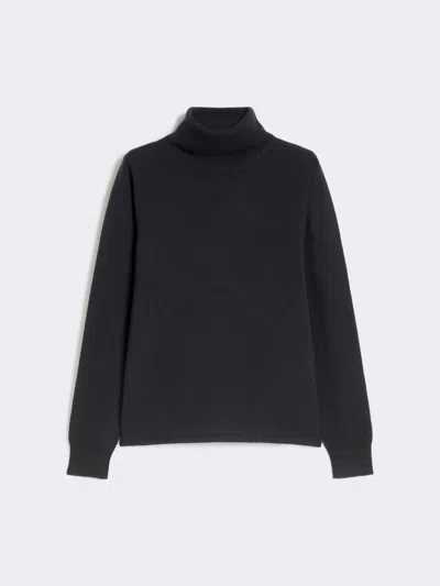 Max Mara Wool And Cashmere Turtleneck Sweater In Black