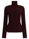 Max Mara Burgundy Stretch Wool Blend Aral1234 Sweater In Burgundy