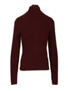 Max Mara Aral Wool And Cashmere Turtleneck Sweater In Burgundy