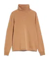 Max Mara Saluto Virgin Wool Turtleneck Sweater In Nude