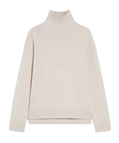 Max Mara Wool And Cashmere Turtlenecks In White