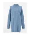 Max Mara Wool And Cashmere Yarn Pullover In Blue