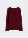 Max Mara Wool And Cashmere Yarn Sweater In Burgundy