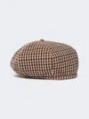 Max Mara Wool And Cotton Basketweave Beret In Brown