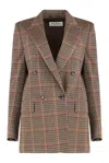 Max Mara Wool And Cotton Blazer Prince Of Wales In Multi