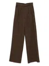Max Mara Wool And Cotton Jersey Trousers In Brown