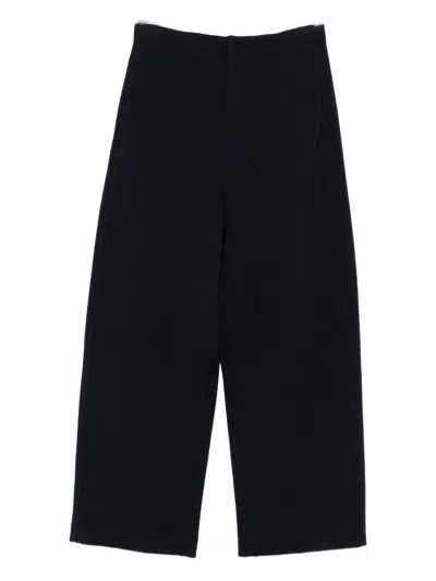 Max Mara Wool And Cotton Trousers In Blue