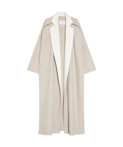 Max Mara Wool And Double Cashmere Coat In Nude