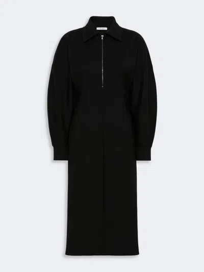 Max Mara Wool And Lyocell Jersey Dress In Black