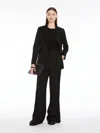 Max Mara Wool And Mohair Semi-fitted Blazer In Black