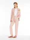Max Mara Wool And Mohair Slim-fit Trousers In Pink