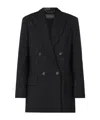 Max Mara Wool And Sequin Double-breasted Blazer In Black