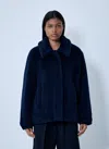 Max Mara Mxmfuggito Alpaca And Virgin Wool Fur Jacket In Multi