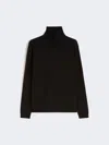 Max Mara Wool And Silk Gauze Turtleneck In Black