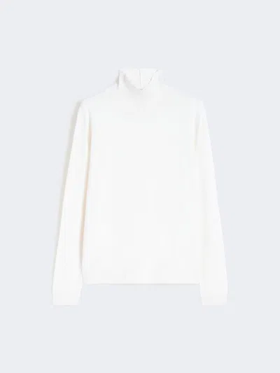 Max Mara Wool And Silk Knit Turtleneck In Sand