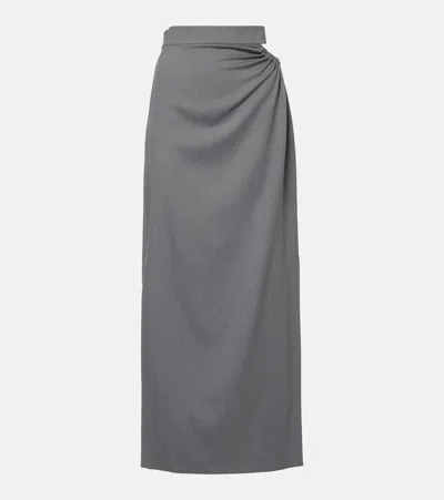 MAX MARA WOOL AND SILK MAXI SKIRT
